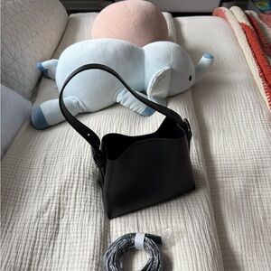 Anthropologie Black Mini Leather Shoulder Bag